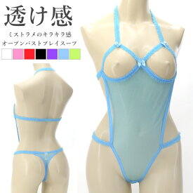 【在庫限り】プレイスーツ シースルー オープンバスト ポケット付き ラポーム La-Pomme ラ・ポーム セクシー ランジェリー レオタード テディ プレイスーツ 勝負下着 過激 ルームウェア sexy 日本製 超ハイレグ Tバック スケスケ ミストラメ加工 M 全7色 530043