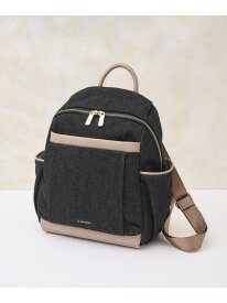 ラウンドジップデニムリュック & chouette アンドシュエット バッグ リュック・バックパック ブルー ブラック【送料無料】[Rakuten Fashion]