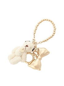 アニマルリボンチャーム SAMANTHAVEGA サマンサ ベガ ファッション雑貨 チャーム・キーチェーン ピンク ブラック【送料無料】[Rakuten Fashion]