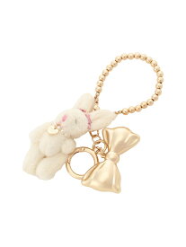 アニマルリボンチャーム SAMANTHAVEGA サマンサ ベガ ファッション雑貨 チャーム・キーチェーン ピンク ブラック【送料無料】[Rakuten Fashion]