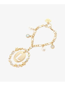 【SALE／50%OFF】オーバルフラワーイニシャルバッグチャーム(L) & chouette アンドシュエット ファッション雑貨 チャーム・キーチェーン ゴールド【RBA_E】[Rakuten Fashion]