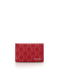 【SALE／50%OFF】市松模様柄 バイカラー 名刺入れ KINGZ キングズ 財布・ポーチ・ケース その他の財布・ポーチ・ケース レッド ブラック ネイビー【RBA_E】【送料無料】[Rakuten Fashion]