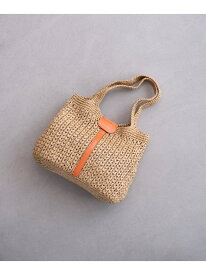 かご編みトートバッグ Samantha Thavasa サマンサタバサ バッグ トートバッグ オレンジ グリーン ブラウン【送料無料】[Rakuten Fashion]