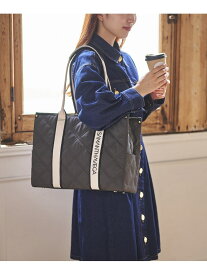 ロゴテープキルティングA4トートバッグ SAMANTHAVEGA サマンサ ベガ バッグ トートバッグ ピンク ホワイト ブラック【送料無料】[Rakuten Fashion]