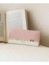 ビジューリボンバイカラー 長財布 Samantha Thavasa Petit Choice サマンサタバサプチチョイス 財布・ポーチ・ケース 財布 ピンク ベージュ【送料無料】[Rakuten Fashion]