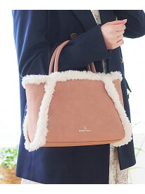 【SALE／50%OFF】スウェード調ボアハンドバッグ Samantha Thavasa サマンサタバサ バッグ ハンドバッグ ピンク ベージュ ブラウン ネイビー【RBA_E】【送料無料】[Rakuten Fashion]