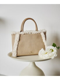 【SALE／50%OFF】スウェード調ボアハンドバッグ Samantha Thavasa サマンサタバサ バッグ ハンドバッグ ピンク ベージュ ブラウン ネイビー【RBA_E】【送料無料】[Rakuten Fashion]