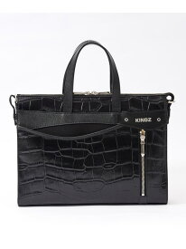 【SALE／50%OFF】牛革 ブレイン クロコ ミニ KINGZ キングズ バッグ トートバッグ ブラック ネイビー【RBA_E】【送料無料】[Rakuten Fashion]