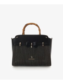 【SALE／30%OFF】マテリアルアクセントリボンハンドバッグ SAMANTHAVEGA サマンサ ベガ バッグ ハンドバッグ ホワイト ブルー ブラック ピンク【RBA_E】【送料無料】[Rakuten Fashion]