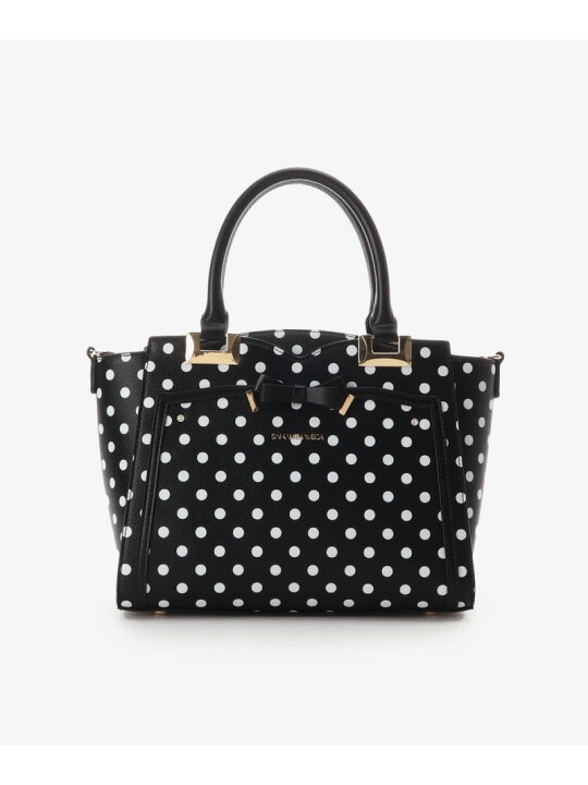楽天市場】【SALE／50%OFF】ソリッドリボンドットハンドバッグ 