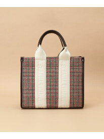 【SALE／50%OFF】ガンクラブチェック スクエアトート Samantha Thavasa サマンサタバサ バッグ トートバッグ グリーン レッド【RBA_E】【送料無料】[Rakuten Fashion]