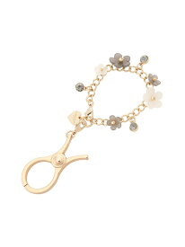 フラワーグローブホルダー バッグチャーム Samantha Thavasa Petit Choice サマンサタバサプチチョイス ファッション雑貨 チャーム・キーチェーン ブラック ピンク【送料無料】[Rakuten Fashion]