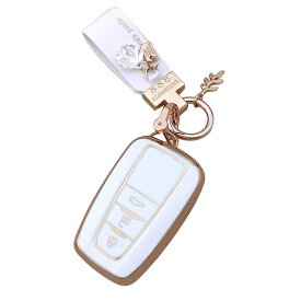 キーケース トヨタ用 スマートキーケース キーカバー キーホルダー 高級 TPU 手触りいい 2ボタン トヨタ専用設計 TOYOTA C-HR プリウス 50系 キーカバー 新型 カローラ RAV4 50系 カムリ70系 ランドクルーザー プラド 等など スマートキーケース