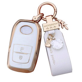 キーケース トヨタ スマートキーケース トヨタ キーカバー キーホルダー 高級 TPU 手触りいい 2ボタン トヨタ専用設計 TOYOTA C-HR プリウス 50系 キーカバー 新型 カローラ RAV4 50系 カムリ70系 ランドクルーザー プラド