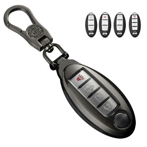 日産 対応 キーケース NISSAN用 金属インテリジェントキーケース キーカバー 2/3/4ボタン 高級 日産専用設計 スマートキーケース キーホルダー デイズ セレナ Teana エクストレイル エルグランド