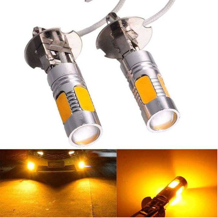 楽天市場】h3 led フォグ LEDフォグランプ H3 黄色 霧灯 アンバー 