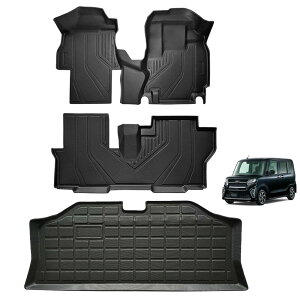 フロアマット タント/タントカスタム/タントファンクロス LA650S / LA660S シフォン LA650F / LA660F対応 カーマッ トランクマットTPE素材 防水 滑り防止 耐汚れ 取付簡単
