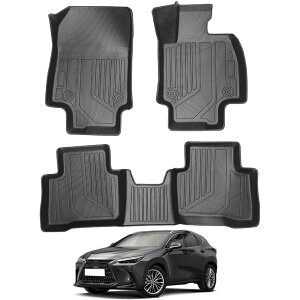 フロアマット レクサス 新型 NX NX250 対応 カーマット セカンドマット レクサス 新型NX 20系 NX250 NX350h NX450h+ (R30年11月-現行) 専用設計 保護パーツ TPE素材 防水 滑り 防止 耐汚れ 取付簡単 アクセ