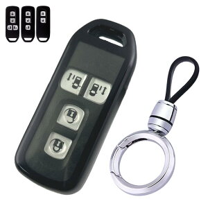 キーケース ホンダ適用 スマートキーケース キーカバー TPU素材 2/3/4ボタン ホンダ専用設計 キーホルダー N-BOXカスタム N-BOX+ Nワゴン N-WGN カスタム N-ONE N-BOX SLASH 等に適用キーケース