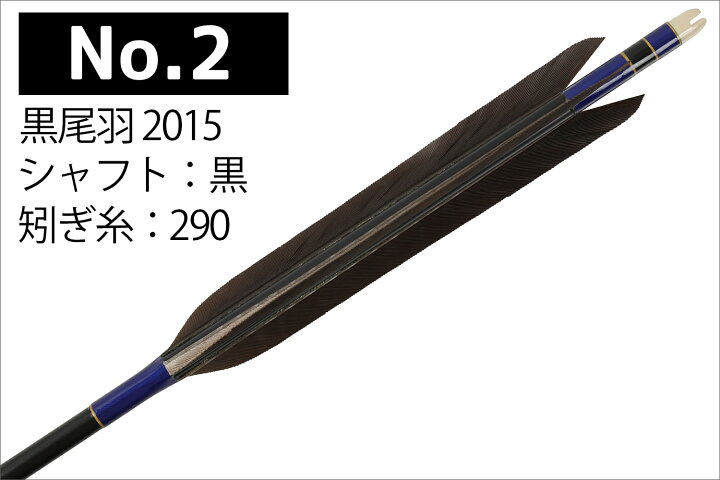 楽天市場】黒尾羽 2015シャフト 6本組 （ハギ糸： 白・黒・290（青系 