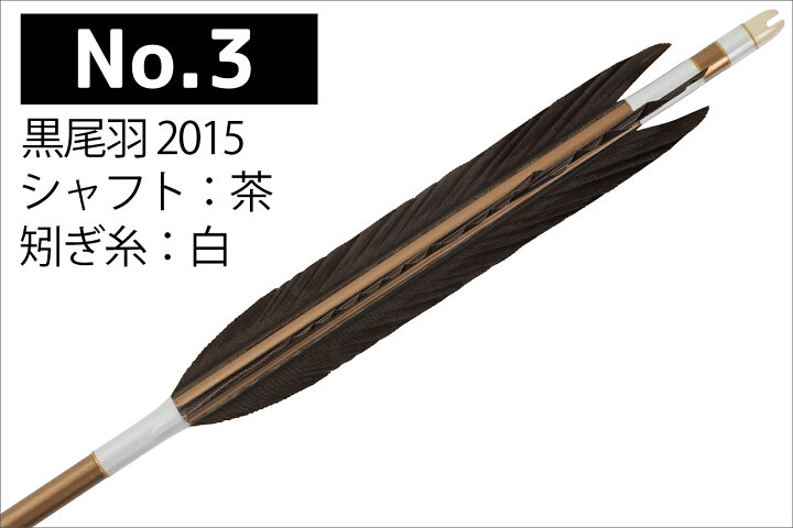 楽天市場】黒尾羽 2015シャフト 6本組 （ハギ糸： 白・黒・290（青系 