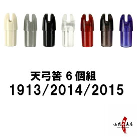 天弓筈（てんきゅうはず）プラスチック 6個組 1913用/2014用/2015用 白/グレー/黒/透明/レッド/ブラウン/ブルー 筈 Hazu 弓道 弓具 【ネコポス対象】N-004