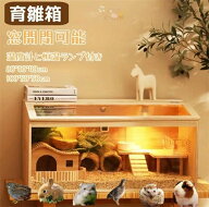 育雛箱 ヒヨコ培養箱 ひよこ保育器 ひよこ保温箱 木製 窓開閉可能 大空間 透明 0距離観察 温度計と恒温ラ…