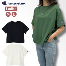 【正規取扱店】【メール便1点までOK】チャンピオン Champion レディース SHORT SLEEVE T-SHIRT ショートスリーブTシャツ 半袖Tシャツ 吸汗速乾 UVカット 紫外線対策 遮熱機能 女性用 ウィメンズ ウイメンズ CW-Z317 2405ft 24SS