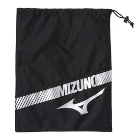 ミズノ MIZUNO シューズ袋 巾着 シューズケース バッグインバッグ 33JMB003 90:ブラック×シルバー【TY】24ss(2405)