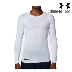 【メール便送料無料】アンダーアーマー UNDER ARMOUR 1358646_100 UAヒートギアアーマー コンプレッション ロングスリーブ クルー(ベースボール/MEN)野球 メンズ 長袖アンダーシャツ UA HG ARMOUR COMP LS CREW PK【取り寄せ商品】【100】White(2002)【SS2306】