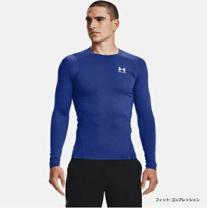 �y���[���֑��������z�A���_�[�A�[�}�[ UNDER ARMOUR UA�q�[�g�M�A�A�[�}�[ �����O�X���[�u �V���c�i�g���[�j���O/MEN�j�����Y �R���v���b�V���� �����V���c UA HG Armour Comp LS 1361524-400 Royal / White