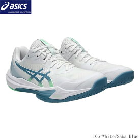 アシックス　バレーボールシューズ　スカイエリートFF3　ローカット　足幅スタンダード　ASICS　SKY ELITE FF3　1051a080　106（White/Saba Blue）　インドアスポーツ対応（ハンドボール・バドミントン）2026SS　2603ai