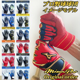 【最大3.000円クーポン配布中】【刺繍対応可】MIZUNOPRO 【ミズノプロ】プロ野球球団イメージモデル バッティンググローブ オリジナルオーダー 両手用 シリコンパワーアーク LI スムースシープ 大人 野球 バッティング手袋 1ejea95000【送料無料】【あす楽対応】【SS2406】