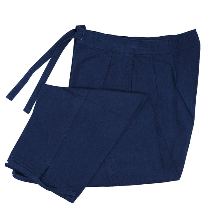 楽天市場 母の日ギフト 無料ラッピング 送料無料 日本製 藍染作務衣 紬 濃紺 青 ズボンのみ S M L Ll 3l 作務衣 サムエ さむえ サムイ さむい 秋服 春服 和服 和装 男性用 メンズ 大人用 伝統芸術を着る会 作務衣の専門館