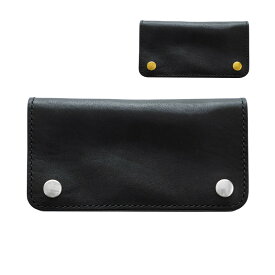 【サムライクラフト】 トラッカーズウォレット 2色展開 ニッケルシルバー ブラス トラッカー バイカーズ ロングウォレット オイルレザー ユーズド風加工 ヴィンテージ加工 ブラック 革財布 ハンドメイド ヌメ革 経年変化 ベジタブルタンニンなめし 本革