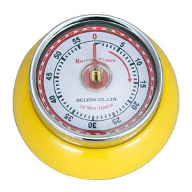 【DULTON】 ダルトン 100-189 キッチンタイマー ウィズ マグネット KITCHEN TIMER YELLOW WITH MAGNET ゼンマイ式 レトロ 雑貨 キッチン 調理 キャンプ アウトドア