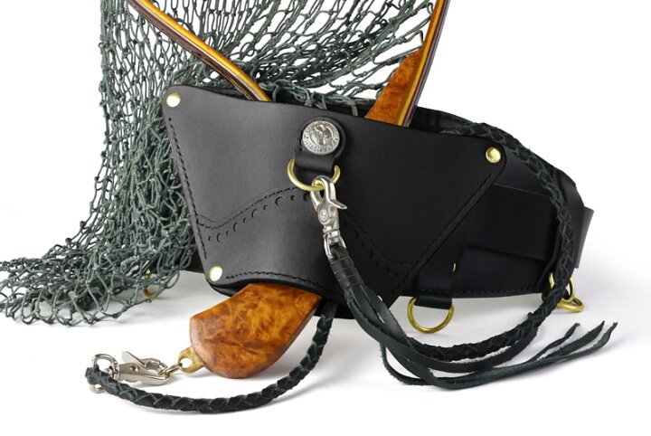 楽天市場 サムライクラフト ランディングネット ホルスター 厚革ヌメ フィッシングツール レザー ネットホルダー ベルト用 釣り ハンドメイド ヌメ革 経年変化 ベジタブルタンニンなめし フィッシング 本革 Samurai Craft サムライクラフト