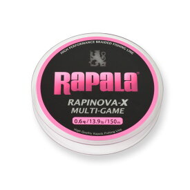 【RAPALA】 ラパラ RAPINOVA-X MULTI-GAME ラピノヴァX マルチゲーム ライン ピンク 150m 0.6号/13.9Lb 0.8号/17.8Lb フィッシングツール アウトドア 0601楽天カード分割