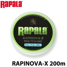 【RAPALA】 ラパラ RAPINOVA-X MULTI-GAME ラピノヴァX マルチゲーム ライン ライムグリーン 200m フィッシングツール アウトドア 0601楽天カード分割