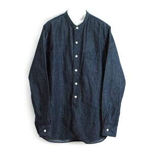 yFOB FACTORYz GtI[r[t@Ng[ F3470 DENIM BAND COLLAR SHIRT fjohJ[Vc lCr[ ubN Rbg AJW {