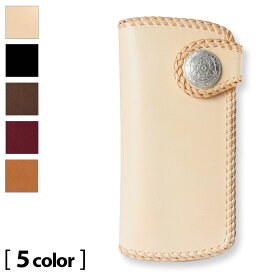 【サムライクラフト】 ロングウォレット A-2 サドルベーシック ワントーン ダブルステッチ 31mm/38mmシルバーコンチョ ・ウォレットチェーンアタッチメント選択（ドロップハンドル追加料金）
