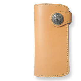【サムライクラフト】 ロングウォレット A-2 ベーシック サドルレザー タンニング加工 革31mm/38mmシルバーコンチョ ・ウォレットチェーンアタッチメント選択（ドロップハンドル追加料金）