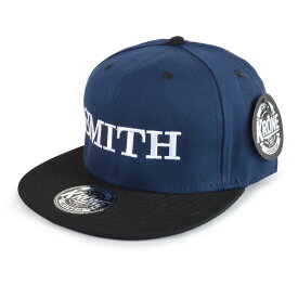 【SMITH】 スミス フラットビルキャップ バイカラー 刺繍 ロゴ フリーサイズ 帽子 釣り フィッシングツール アウトドア