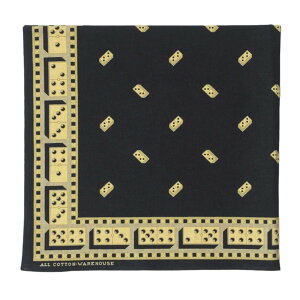 �yWAREHOUSE�z �E�G�A�n�E�X Lot 5241 SELVEDGE BANDANA DOMINO PATTERN �Z���r�b�W�o���_�i �h�~�m�� 59cm�З��� �o���_�i �����v�����g ���b�h �u���b�N �X�J�[�t ���{�� �A���J�W