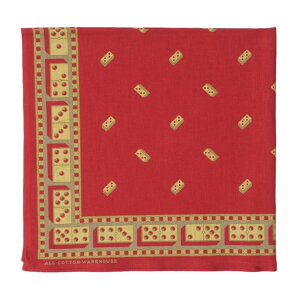 �yWAREHOUSE�z �E�G�A�n�E�X Lot 5241 SELVEDGE BANDANA DOMINO PATTERN �Z���r�b�W�o���_�i �h�~�m�� 59cm�З��� �o���_�i �����v�����g ���b�h �u���b�N �X�J�[�t ���{�� �A���J�W