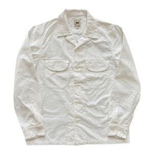 �yFOB FACTORY�z �G�t�I�[�r�[�t�@�N�g���[ F3514 OPEN COLLAR SHIRT �I�[�v���J���[�V���c �R�b�g�� �z���C�g �� �A���J�W ���{��
