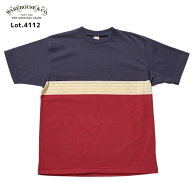 【WAREHOUSE】 ウエアハウス Lot 4112 パネルボーダーTシャツ A柄 半袖 Tシャツ 2026SS