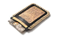 【サムライクラフト】カードケースB-15Dtype8パスケース名刺入れナチュラルブラウンブラックサドルレザーダブルステッチハンドメイド