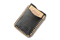 【サムライクラフト】カードケースB-15Dtype8パスケース名刺入れナチュラルブラウンブラックサドルレザーダブルステッチハンドメイド