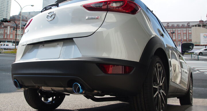 楽天市場】CX-3 マフラーカッター チタンカラー スラッシュカット 